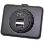 DAMAVO YM1236 Panel Dual USB Car Charger Socket Power Outlet with Cap, Dual Port 12V-24V Quick Car Charger, for Cars, Bus, RV, Boat, Automotive Marine ATV Truck Golf Cart (Surface Mount Installation)