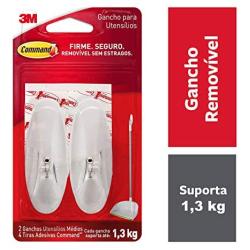 Command White Wire Hooks, Organize Damage-Free, 2-Hooks, 4-Strips (17068ES)