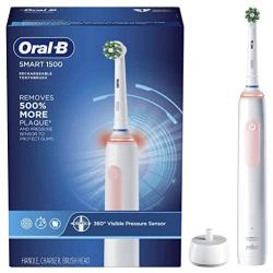 Oral-B Smart 1500 Electric Power Rechargeable Battery Toothbrush, Pink