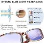 Reading Glasses Womens Blue Light Blocking - 2 Pack Lightweight Computer Readers +1.0 Glare Blocking Ladies Fashion Eyeglass