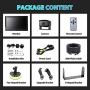 Fookoo Ⅱ HD 1080P Wired Backup Camera System Kit,10 inch HD Dual Split Screen Monitor with Recording IP69 Waterproof Rear View Camera Parking Lines CCD Chip for Truck/Semi-Trailer/Box Truck/RV(DY101)