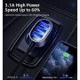Car Charger 【5 Multi Ports】 Car Charger Adapter, 31W 6.2A 【Fast】 USB Car Charger Compatible with iPhone 12/11/Xs Max/Xs/X/XR/8/7/Plus, iPad Pro/Air 2/Mini, Galaxy, Tablets and Other USB Devices
