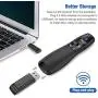 BEBONCOOL Wireless Presenter Remote, 2.4GHz Wireless USB Presenter PowerPoint Remote PPT Clicker for Presentation