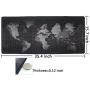 Benvo Extended Mouse Pad Large Gaming Mouse Pad- 35.4x15.7x0.12 inch Computer Keyboard Mouse Mat Non-Slip Mousepad Rubber Base and Stitched Edges for Game Players, Office, Study, World Map Pattern