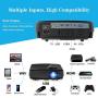 Mini Wifi Projector,Portable Wireless Bluetooth LCD LED Smart Movie Projector for Home Entertainment Video Game Full HD Supported Compatible with Computer TV Box USB Drive Android iOS Built in Speaker