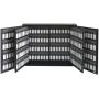 Acrimet Key Cabinet Organizer 256 Positions with Lock (Wall Mount) (256 Smoke Tags Included) (Black Cabinet)