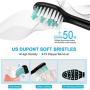 HSYTEK Whitening Electric Toothbrush Dual Handles, H21 TouchDo Ultra Sonic 48,000 VPM Motor Rechargeable Toothbrushes for Adults and Teens with 8 Brush Heads - 3 Modes w Smart Timer