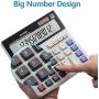 Calculator, Basic Desktop Calculator, Solar Battery Dual Power with 12-Digit Large LCD Display and Large Computer Keys Office Calculator by Ebristar (Battery Included)