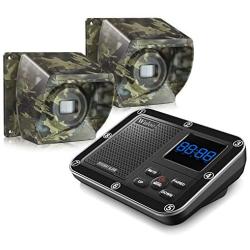 1800 Ft Wireless Outside Driveway Alarm Outdoor Motion Sensor & Detector Driveway Alert System, Rechargeable Battery/Weatherproof/Mute Mode/Clock and Alarm Functional (1&2-Camouflage)