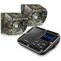 1800 Ft Wireless Outside Driveway Alarm Outdoor Motion Sensor & Detector Driveway Alert System, Rechargeable Battery/Weatherproof/Mute Mode/Clock and Alarm Functional (1&2-Camouflage)