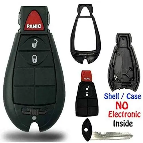 1 New Keyless Entry 3 Buttons Remote Key Fob M3N5WY783X, IYZ-C01C 56046707AE For Chrysler Town Country Dodge Challenger Charger Durango Grand Caravan Journey & Ram SHELL/CASE ONLY (No Electronic)