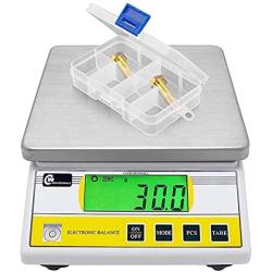 CGOLDENWALL 5kg x 0.1g Digital Precision Electronic Balance Laboratory Lab Scale Industrial Weighing and Counting Scale Table Top Scale g/ct/lb/oz/DWT/tl Multi-Units Switchable (5000g, 0.1g)