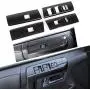 Car Window Lift Switch Button Cover Tirm for Toyota 4Runner 2010-2020 (Carbon Fiber Grain)