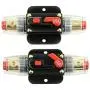 100A Inline Circuit Breaker Reset Fuse, Temank Reset Fuse Holder 100 amp with Manual Reset for 12V-24V DC Car Audio, Stereo Switch and Solar Inverter System(2 Pack) 100A Inline Circuit Breaker Reset Fuse, Temank Reset Fuse Holder 100 amp with Manual Reset for 12V-24V DC Car Audio, Stereo Switch and Solar Inverter System(2 Pack)