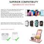 BENTOBEN 3 in 1 Charging Stand for Apple Watch Series 5/4/3/2/1, Airpods Pro 2019 2/1, Compatible with iPhone 12 11 XS MAX XR XS 8 7 6 6S Plus 5S, iPad Tablet Stand(Original Cable Required), Rose Gold