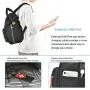 BRINCH Laptop Backpack 15.6 Inch Wide Open Computer Backpack Laptop Bag College Rucksack Water Resistant Business Travel Backpack Multipurpose Casual Daypack with USB Charging Port for Women Men,Black