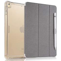 Valkit iPad 8th Generation Case, iPad 7th Generation Case, iPad 10.2 2020/2019 Case, Translucent Frosted Back Protective Smart Cover for 10.2'' iPad 8/7, Light Grey