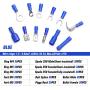 Qibaok 840PCS Electrical Wire Connectors, Insulated Wire Crimp Terminals, Mixed Butt Ring Fork Spade Bullet Quick Disconnect Assortment Kit