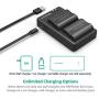 EN-EL15 EN EL15a RAVPower Battery Charger Set Compatible with Nikon d750, d7200, d7500, d850, d610, d500, MH-25a, d7200, z6, d810 Batteries (2-Pack, Micro USB Port, 2040mAh)