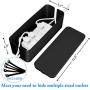 Cable Management Box Hide Wires and Surge Protector Box, Wire Organizer for Home and Office, Cable Box- Cable Organizer Box - Cord Box - Cable Hider Box - Power Strip Box - Computer Cable Management
