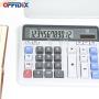 OFFIDIX Office Computer Key Electronic Calculator, Financial Calculators for Bank Stuff and Accouter, Financial Accounting Style 12-Digit Display with Battery and Solar Desktop Calculator Fathers Day
