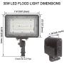 1000LED LED Flag Pole Light, 30W LED Flood Light, 3,400 Lm (350W Eq.), AC100-277V Daylight White 5000K, Security Light, Spot Light