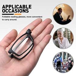 Folding Reading Glasses Compact Portable comfortable Blue Light Blocking Readers for Men Women 2 PCS in Case