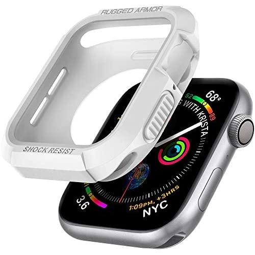 Spigen Rugged Armor Designed for Apple Watch Case for 44mm Series 6/SE/5/4 - White