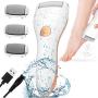 Electric Foot Callus Remover,Portable Electronic Foot File Pedicure Tools, Pedicure Tools with 3 Rollers and USB Rechargeable Foot Care Tool Perfect for Dead,Hard Cracked Dry Skin Ideal Gift