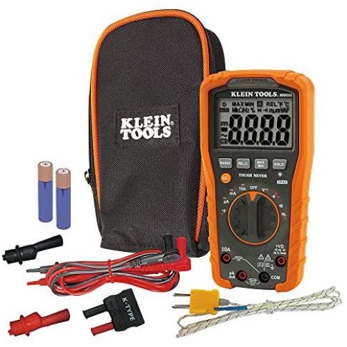 Klein Tools MM600 HVAC Multimeter, Digital Auto-Ranging Multimeter for AC/DC Voltage, and Current, Temperature, Frequency, Continuity, More