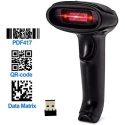 USB 2D Barcode Scanner,Symcode Datamatrix PDF417 QR Code Handheld Reader for Screen and Printed Bar Code Scan, Works with Windows Mac and Linux PC POS