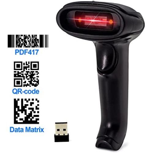 USB 2D Barcode Scanner,Symcode Datamatrix PDF417 QR Code Handheld Reader for Screen and Printed Bar Code Scan, Works with Windows Mac and Linux PC POS