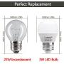 LOHAS 3W LED Light Bulb, G14 LED 25W Equivalent Light, E26 Medium Base Warm White 2700K LED Tiny Bulb, 120V Small Night Light Bulbs for Bedroom Ceiling Fan Table Lamp Lighting, Not-Dim 6 Pack
