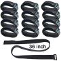 Hanete 12 Pack 36 inch Reusable Fastening Cable Straps, Hook and Loop Cable Tie Wraps Cinch Cable Tie Down Straps