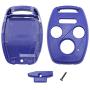 Horande Replacement Keyless Entry Key Fob Cover Shell fit for Honda 2003-13 Accord 2005-2006 CR-V Ridgeline Civic Fit Odyssey Key Fob Case Shell 3+1 Buttons (Blue+Blue)