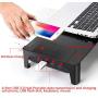 4 in 1 Monitor Stand Riser with Bluetooth Speaker, Wireless Charger, 4 USB 3.0 Support Transfer Data Charging,Keyboard and Mouse Storage Desk Organizer | up to 27inch for Laptop Computer MacBook PC