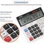 Calculator, ONXE Standard Function Electronics Desktop Calculators, Solar Dual Power, Big Button and 12 Digit Bold Font Large LCD Display, Basic Financial Calculator for Office and Home (DC2133)