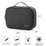 BAGSMART Electronics Travel Organizer Bag for Adaptors, Chargers, iPhone, ipad air, ipad Mini, 9.7 Ipad Pro, Kindle, Black