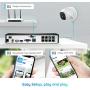 REOLINK 4K Poe Security Camera System, Wired 8MP Outdoor PoE IP Cameras 4pcs, H.265 8CH NVR with 2TB HDD for 24x7 Recording, Night Vision, Home and Business Surveillance kit, RLK8-800D4