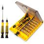45 in 1 Mini Screwdriver Set, VCOO Torx Bit Tools Set, Small Precision Screwdriver Kit with Tweezers & Extension Shaft for Repair or Maintenance