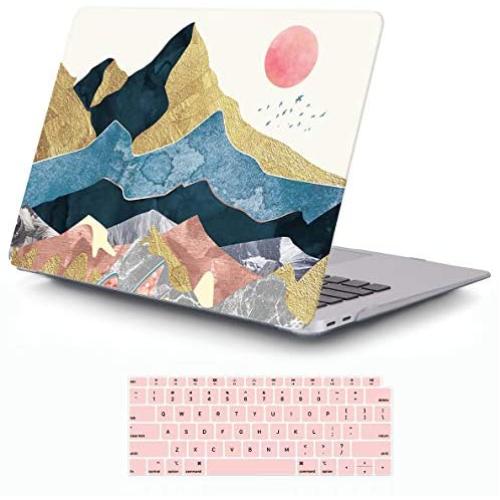 iCasso MacBook Air 13 Inch Case 2018-2020 Release A2337 M1/A1932/A2179 with Retina Display Touch ID, Durable Hard Plastic Shell Case and Keyboard Cover Compatible MacBook Air 13 - Abstract Scenery