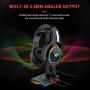 Havit RGB Headphones Stand with 3.5mm AUX and 2 USB Ports, Headphone Holder for Gamers Gaming PC Accessories Desk