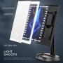 [Latest 2021] Makeup Mirror with Lights,Vanity Mirrors with 1X 5X 7X Magnification, Touch Screen, Dual Power Supplies, Portable Trifold Lighted Makeup Mirror