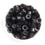 YESURPRISE 1000 Silicone Micro Link Rings 5mm Lined Beads for Hair Extensions Tool Dark Brown