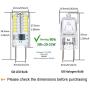 G8 LED Bulb Dimmable 3W Equivalent to T4 JCD Type Bi-Pin G8 Base Halogen Bulb 20W-25W, AC 110-120V Mini G8 Bulb Daylight White 6000K for Under Cabinet Light, Under Counter Kitchen Lighting (10 Pack)