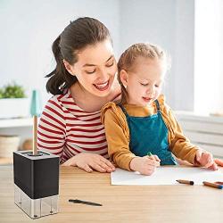 Electric Pencil Sharpener,Automatic Sharpener,Heavy Duty Blade for Fast Sharpen,Auto Stop,for No.2/Colored Pencil,with AC Power Adapter & Cleaning Brush,Suitable for Home School Office Art Studio