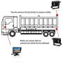 Camecho Vehicle Backup Camera 7 Inch 4 Split Monitor+ 4 Cameras with Front View, Rear View 18 IR Night Vision Waterproof Auto Camera with 2x33 ft and 2x65ft Cables for Trucks, RV, Trailer, Bus