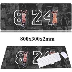 31.5x11.8 Inch Cool Legend Black Mamba Kobe Non-Slip Rubber Extended Large Gaming Mouse Pad with Stitched Edges Computer Keyboard Mouse Mat PC Accessories (8-Dunk 8&24)