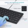 USB Keyboard and Mouse,Jelly Comb Ultra Thin Small Compact Wired Keyboard and Mouse High Definition Optical for Computers, Laptop, PC, Desktop, Laptop,Windows（Black）