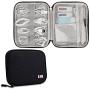 Travel Cable Organizer, BUBM Universal Electronics Bag for Cords, USB, Flash Drive, Power Bank(Small, Black)